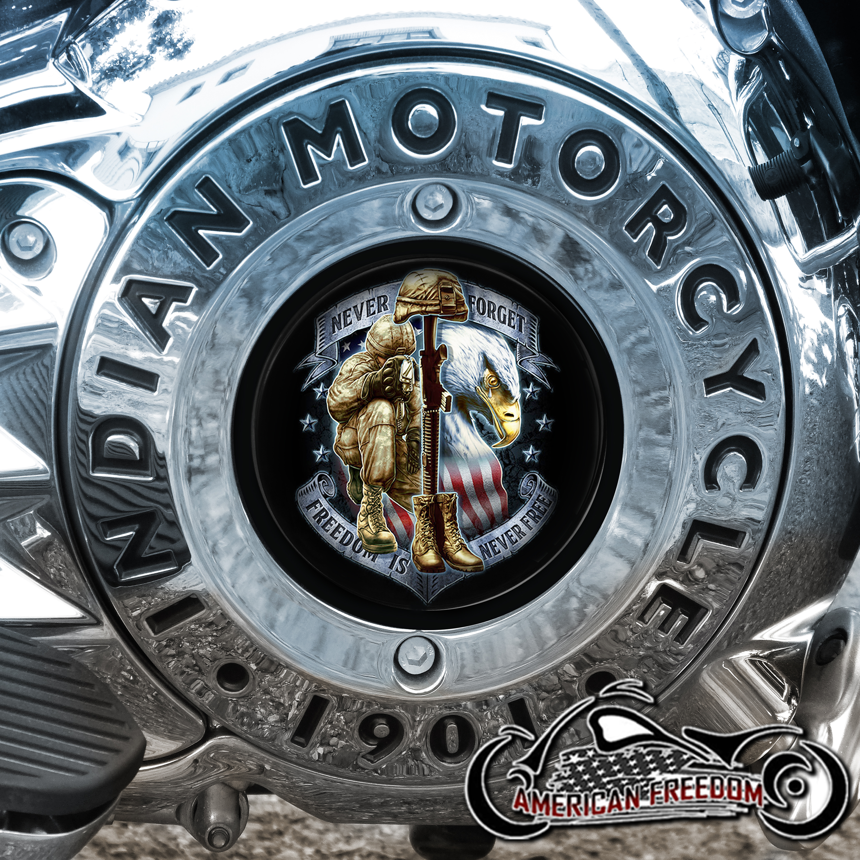 Indian Motorcycles Thunder Stroke Derby Insert - Never Forget